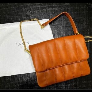 Fawn Design Brown Quilted Crossbody